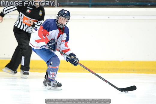 2015-10-10 Diavoli Sesto-Hockey Milano Rossoblu U14 1826 Alessia Labruna